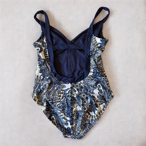 Anne Cole Collection Paisley Swimsuit One Piece Medium - Picture 2 of 6
